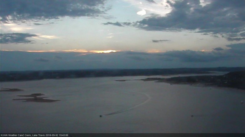 Lake Travis webcam, September 2, 2018 6:45 PM CT