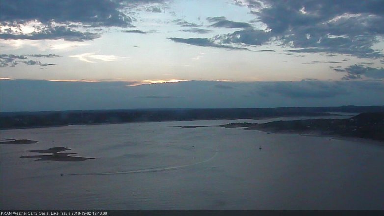 Lake Travis webcam, September 2, 2018 6:50 PM CT
