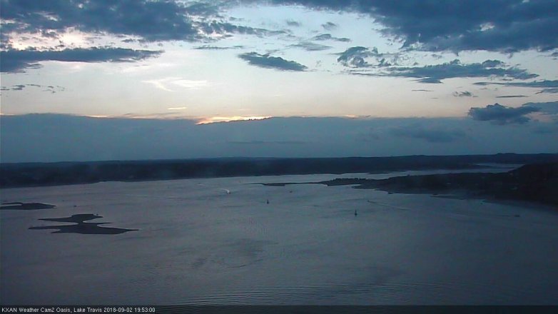 Lake Travis webcam, September 2, 2018 6:55 PM CT