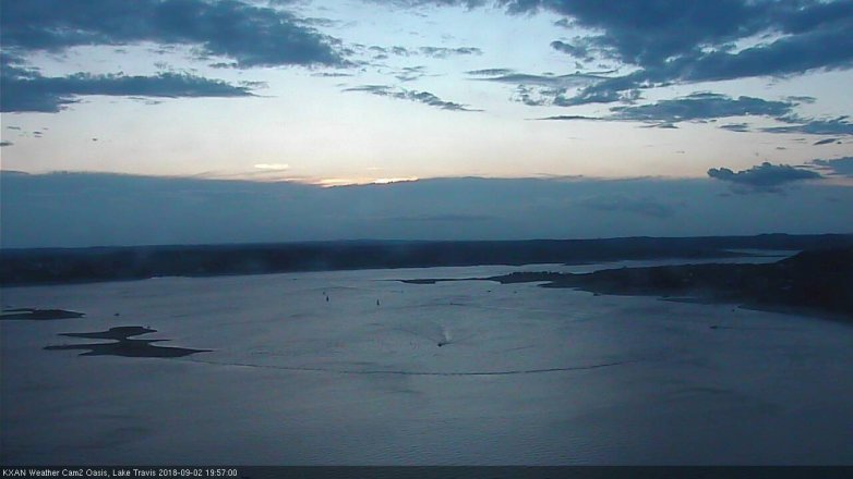 Lake Travis webcam, September 2, 2018 7:00 PM CT