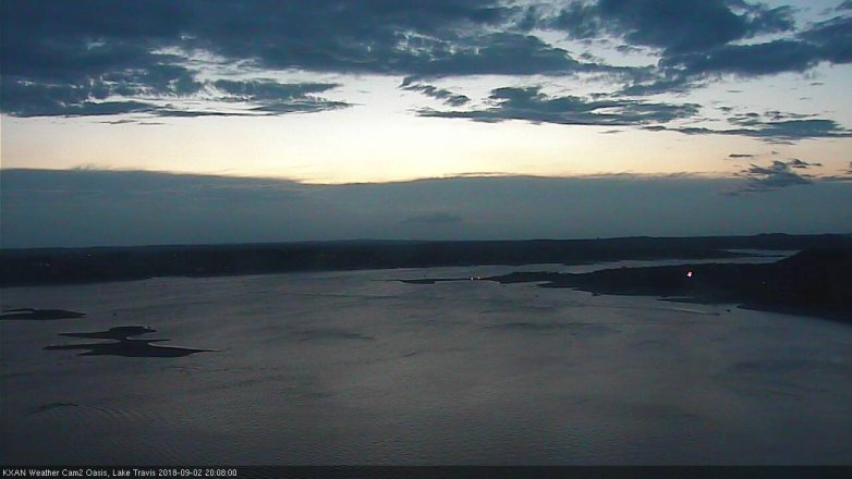 Lake Travis webcam, September 2, 2018 7:10 PM CT