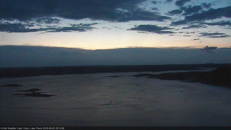 Lake Travis webcam, September 2, 2018 7:15 PM CT
