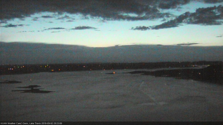 Lake Travis webcam, September 2, 2018 7:25 PM CT