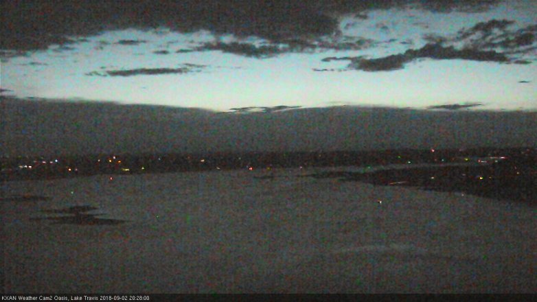 Lake Travis webcam, September 2, 2018 7:30 PM CT