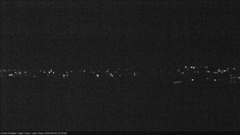 Lake Travis webcam, September 2, 2018 10:20 PM CT