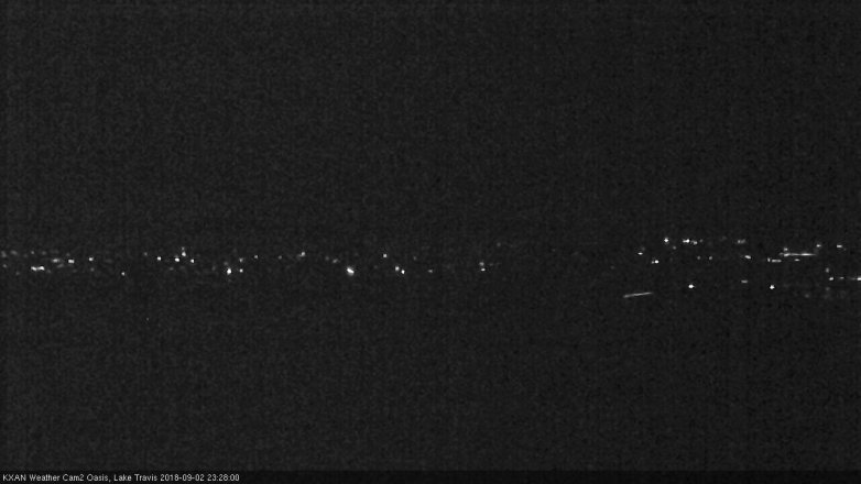Lake Travis webcam, September 2, 2018 10:30 PM CT