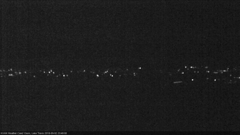 Lake Travis webcam, September 2, 2018 10:50 PM CT