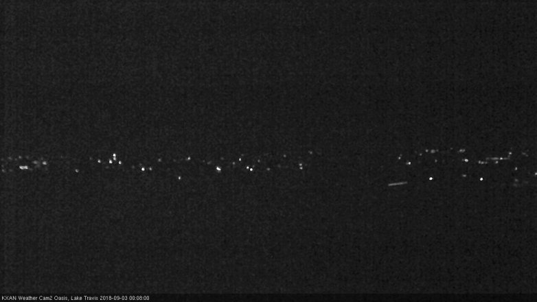 Lake Travis webcam, September 2, 2018 11:10 PM CT