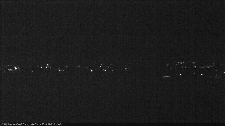 Lake Travis webcam, September 2, 2018 11:30 PM CT