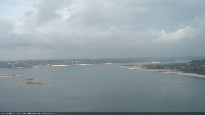 Lake Travis webcam, September 3, 2018 9:00 AM CT