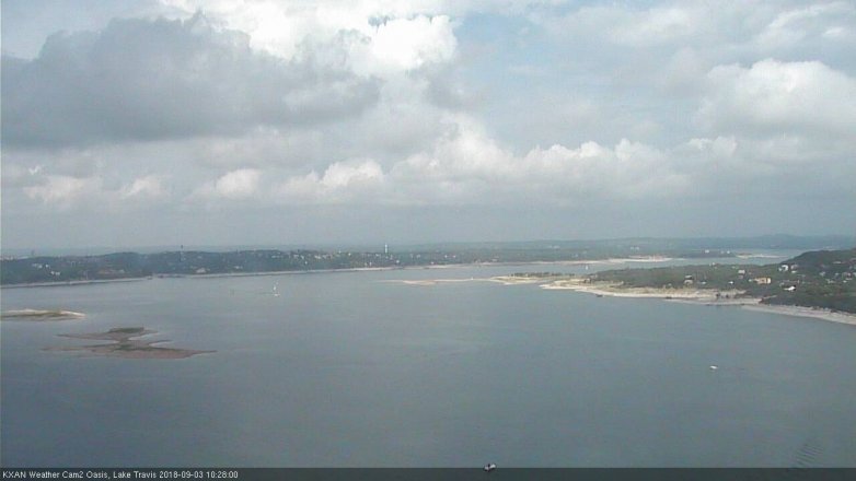 Lake Travis webcam, September 3, 2018 9:30 AM CT