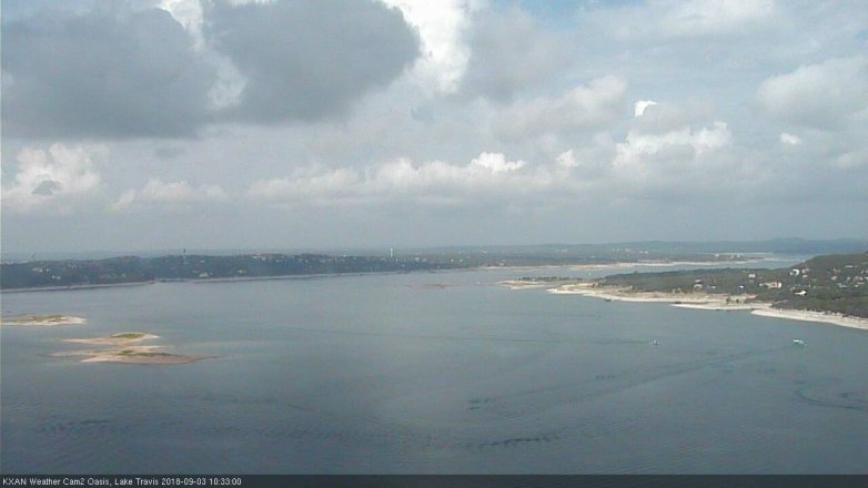 Lake Travis webcam, September 3, 2018 9:35 AM CT