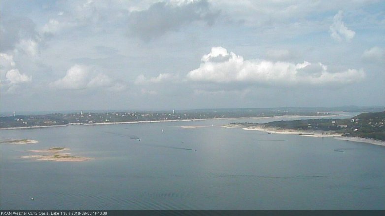 Lake Travis webcam, September 3, 2018 9:45 AM CT