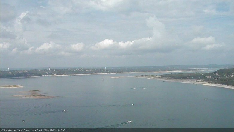 Lake Travis webcam, September 3, 2018 9:50 AM CT