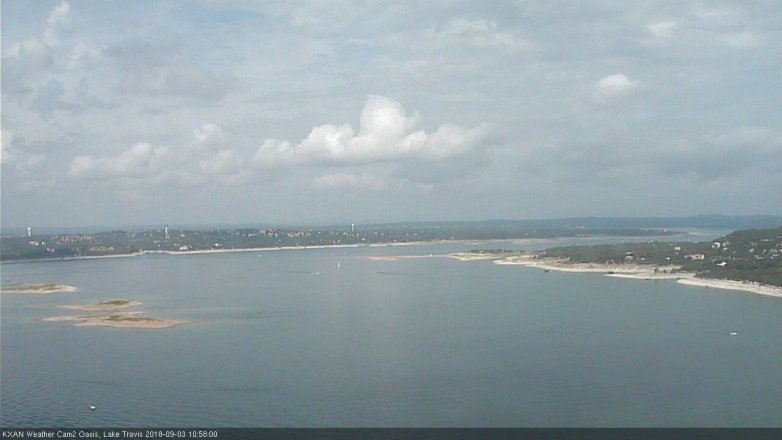 Lake Travis webcam, September 3, 2018 10:00 AM CT