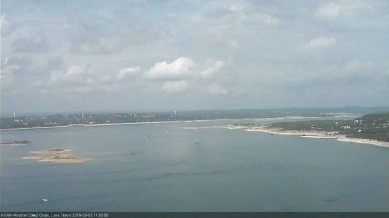 Lake Travis webcam, September 3, 2018 10:05 AM CT