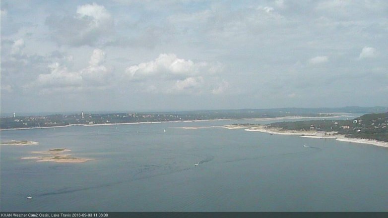 Lake Travis webcam, September 3, 2018 10:10 AM CT