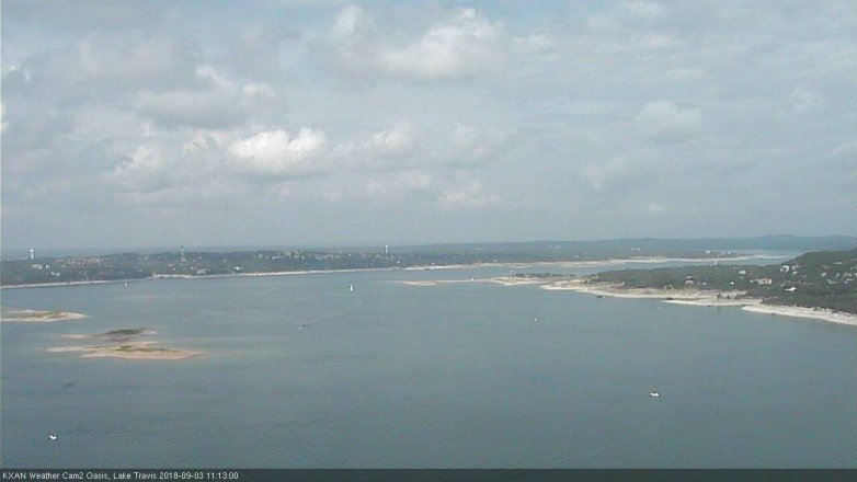 Lake Travis webcam, September 3, 2018 10:15 AM CT