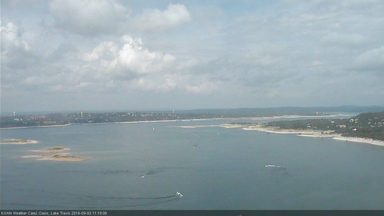 Lake Travis webcam, September 3, 2018 10:20 AM CT