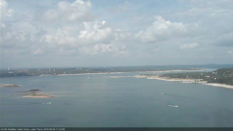 Lake Travis webcam, September 3, 2018 10:25 AM CT