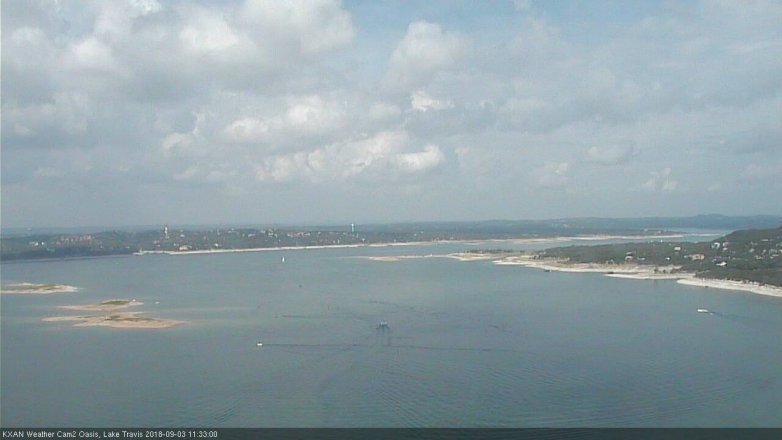 Lake Travis webcam, September 3, 2018 10:35 AM CT