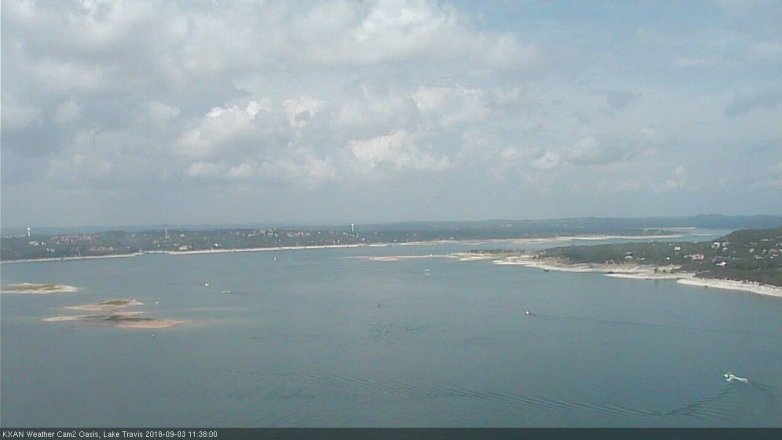 Lake Travis webcam, September 3, 2018 10:40 AM CT