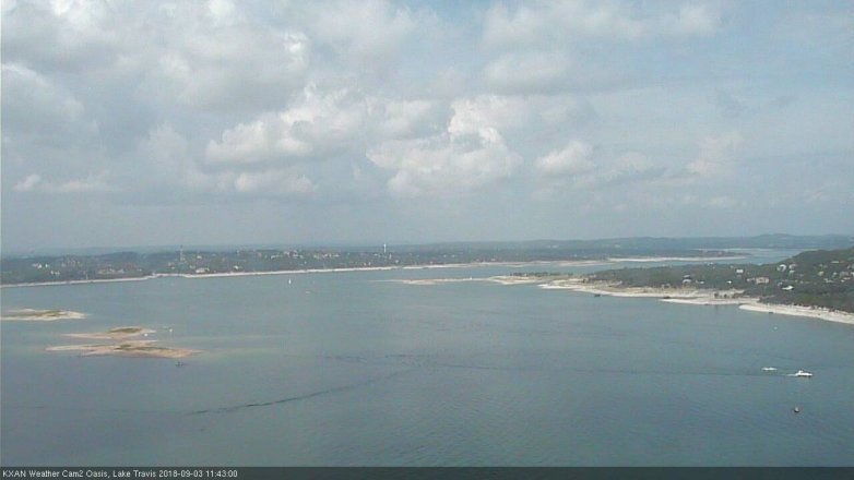Lake Travis webcam, September 3, 2018 10:45 AM CT