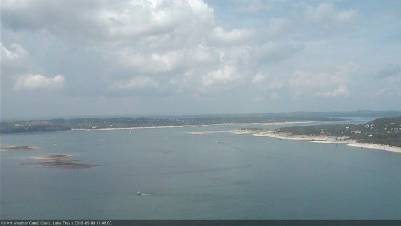 Lake Travis webcam, September 3, 2018 10:50 AM CT