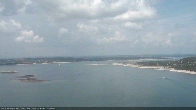 Lake Travis webcam, September 3, 2018 10:55 AM CT