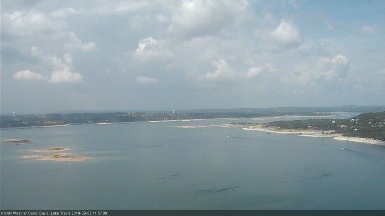 Lake Travis webcam, September 3, 2018 11:00 AM CT