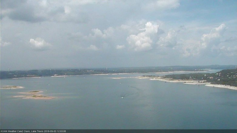 Lake Travis webcam, September 3, 2018 11:05 AM CT