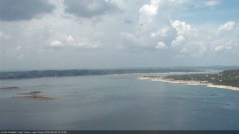 Lake Travis webcam, September 3, 2018 11:15 AM CT