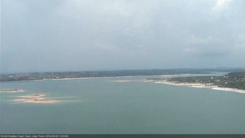 Lake Travis webcam, September 3, 2018 12:30 PM CT
