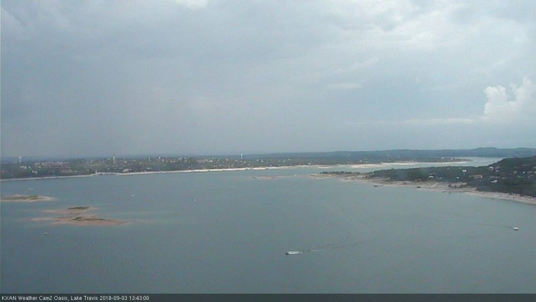 Lake Travis webcam, September 3, 2018 12:45 PM CT