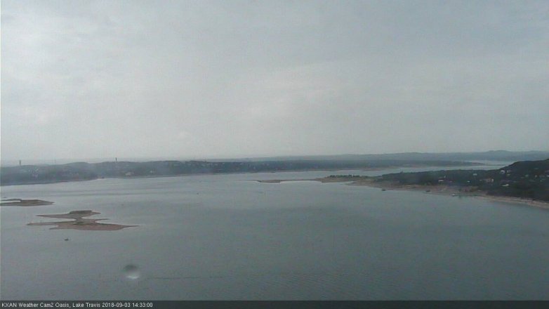 Lake Travis webcam, September 3, 2018 1:35 PM CT