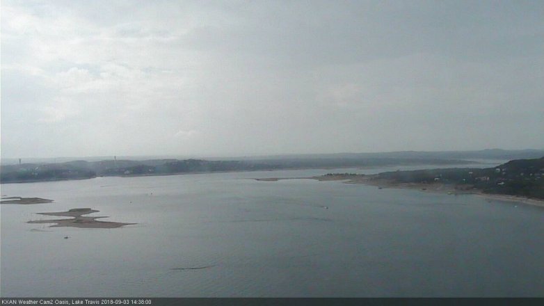 Lake Travis webcam, September 3, 2018 1:40 PM CT