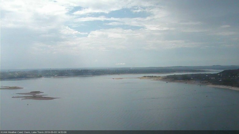 Lake Travis webcam, September 3, 2018 1:55 PM CT