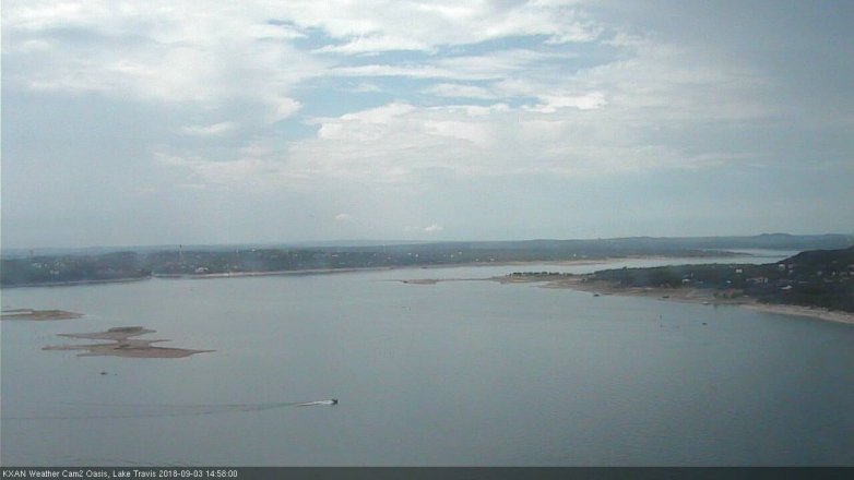 Lake Travis webcam, September 3, 2018 2:00 PM CT