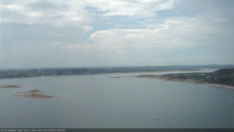 Lake Travis webcam, September 3, 2018 2:05 PM CT
