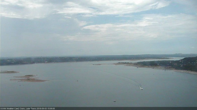 Lake Travis webcam, September 3, 2018 2:10 PM CT