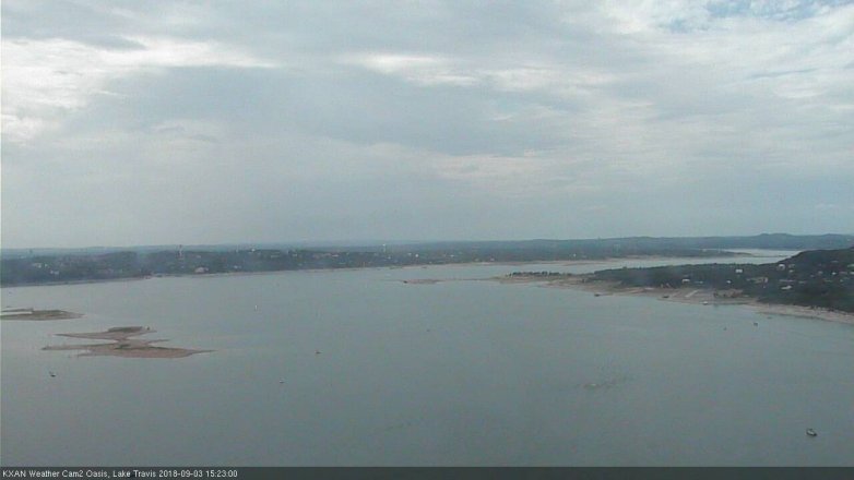 Lake Travis webcam, September 3, 2018 2:25 PM CT