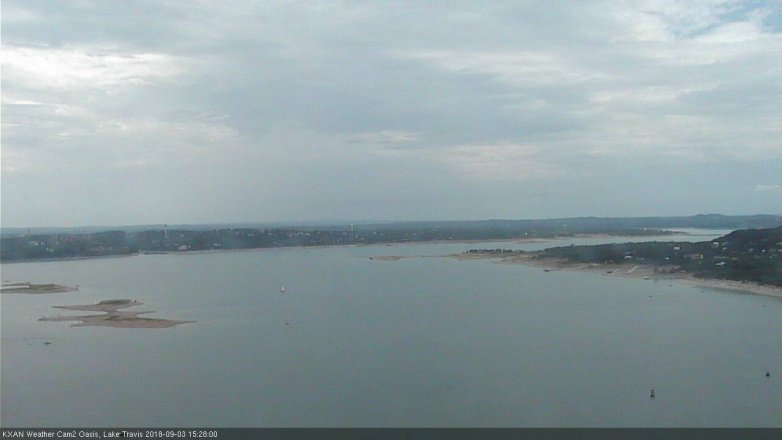 Lake Travis webcam, September 3, 2018 2:30 PM CT