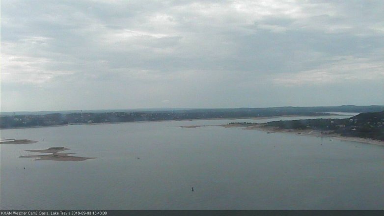 Lake Travis webcam, September 3, 2018 2:45 PM CT