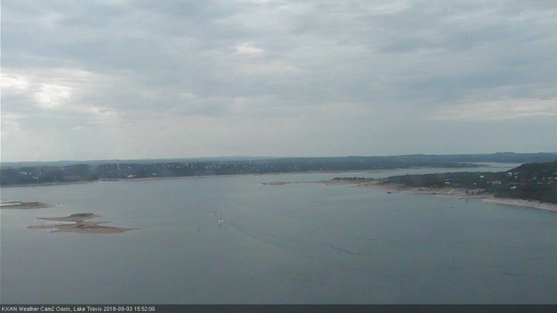 Lake Travis webcam, September 3, 2018 2:55 PM CT