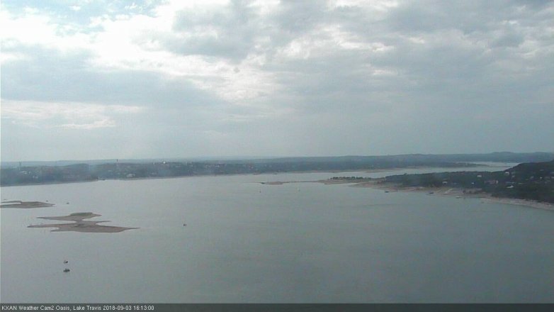 Lake Travis webcam, September 3, 2018 3:15 PM CT