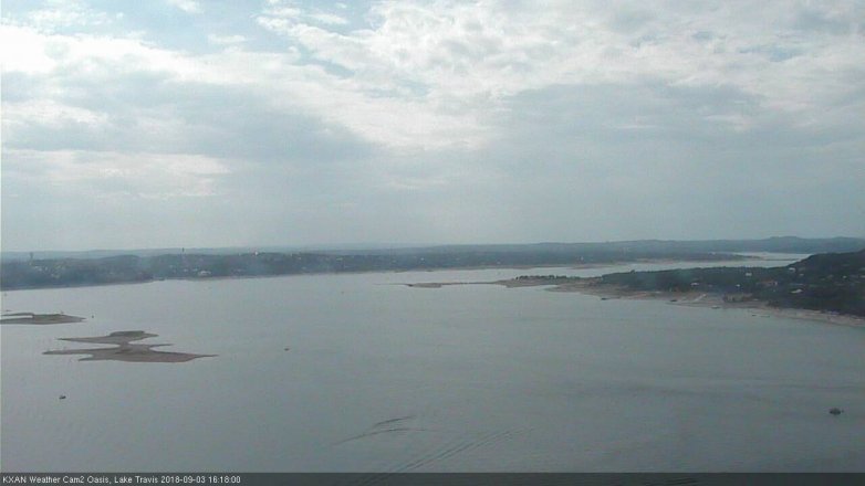 Lake Travis webcam, September 3, 2018 3:20 PM CT