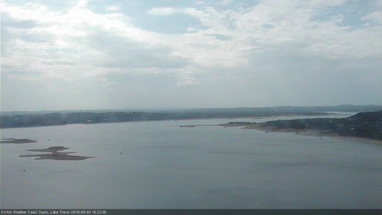 Lake Travis webcam, September 3, 2018 3:25 PM CT