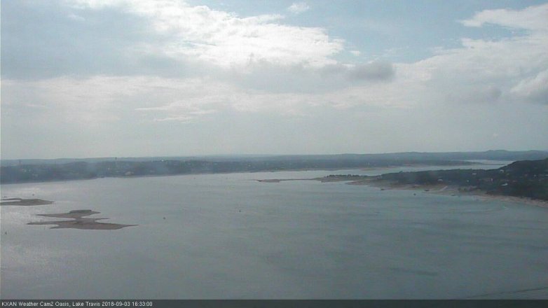Lake Travis webcam, September 3, 2018 3:35 PM CT