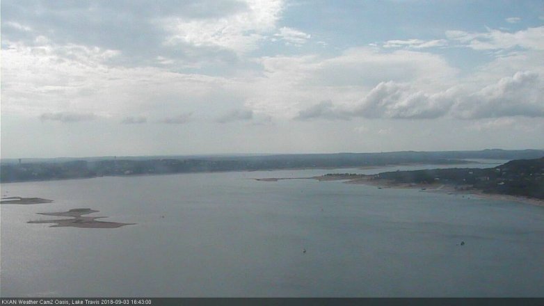 Lake Travis webcam, September 3, 2018 3:45 PM CT