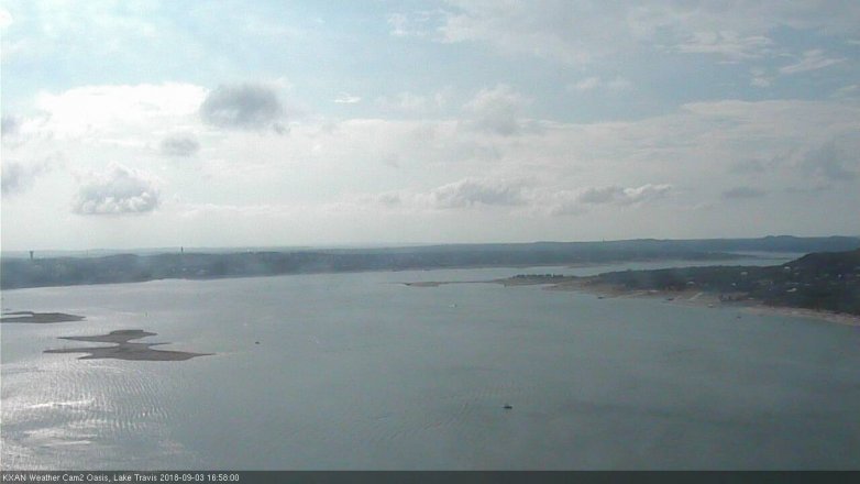 Lake Travis webcam, September 3, 2018 4:00 PM CT